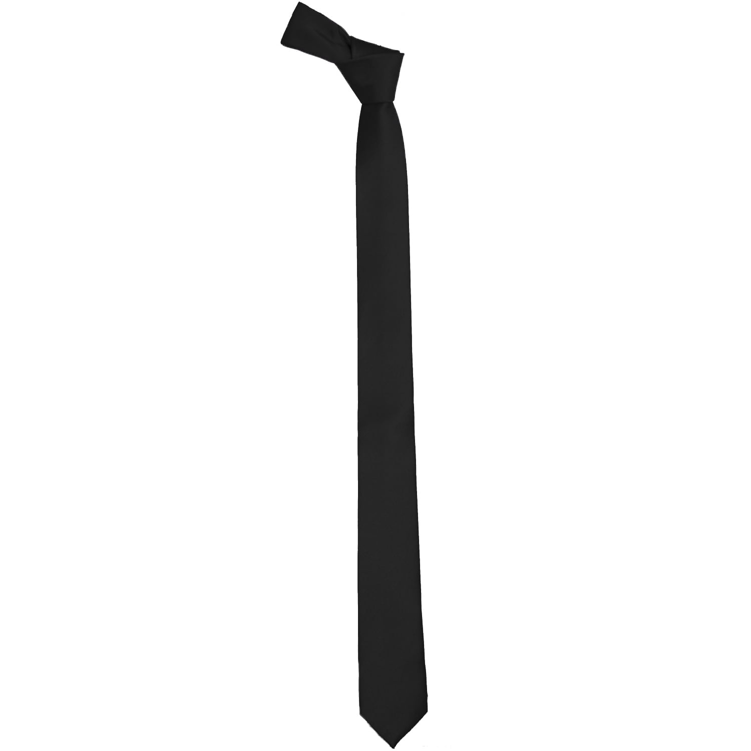 ZENXUS Skinny Ties for Men, Solid Color 2.5 inch Slim Neckties 1 or 5 Pack Plain Tie