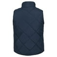 thumbnail image 3 of Women Padded Puffer Vest Solid Color Stand Collar Warm Zip Up Side Pockets Lightweight Gilet Quilted Down Vest, 3 of 7