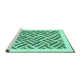 thumbnail image 2 of Ahgly Company Machine Washable Indoor Rectangle Solid Turquoise Blue Modern Area Rugs, 8' x 10', 2 of 4