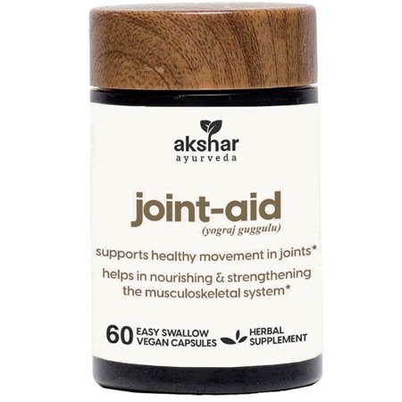 AKSHAR AYURVEDA Yograj Guggulu Joint Support Supplement Capsules for Joint Pain, 60 Count