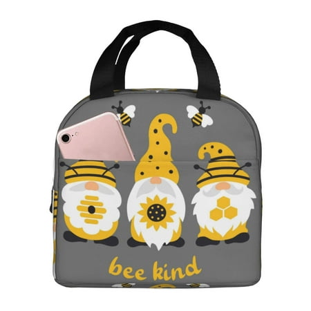 Insulated Lunch Bag for Women Men - Bee Kind Leakproof Cooler Lunch Box for Women Men  Lunch Tote Bags for Work School Picnic Travel