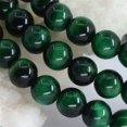 thumbnail image 2 of Bracelet Extensible en Perles Rondes de 6 mm en Oeil de Tigre Vert Teint, Unisexe 6,5 Pouces, 2 of 2