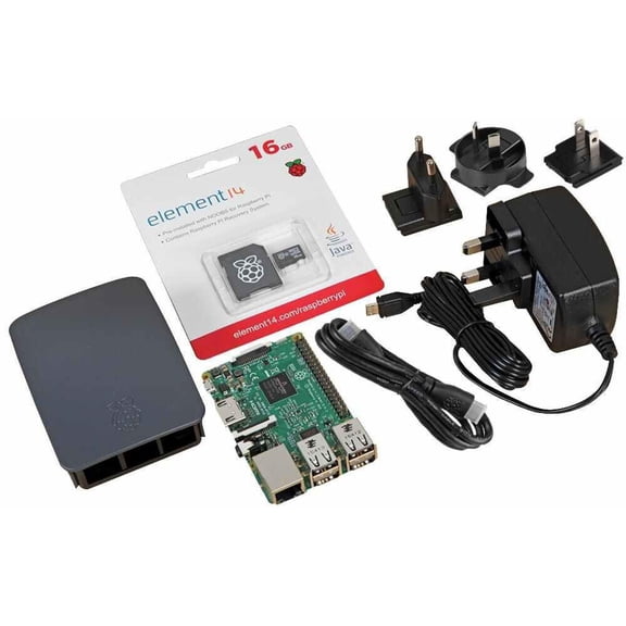 UCREATE - Raspberry Pi 3 Official Starter Kit with HDMI, Black