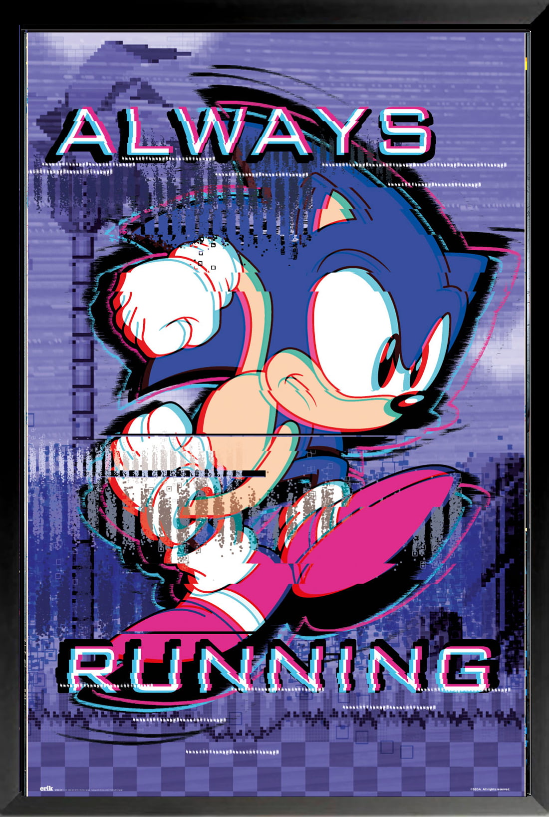 Dark Sonic' Poster, picture, metal print, paint by Sonic the