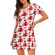 thumbnail image 1 of Fotbe Octopus Bata de Dormir para Mujer con Estampado, Camisón de Algodón de Manga Corta, Ropa de Dormir Casual, 1 of 6