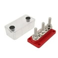 thumbnail image 1 of Bloque de terminales de distribución de energía, barra colectora de batería de 12‑48V 300A para automóviles, camiones, vehículos recreativos, barcos marinos, sistema solar, rojo, 1 of 12