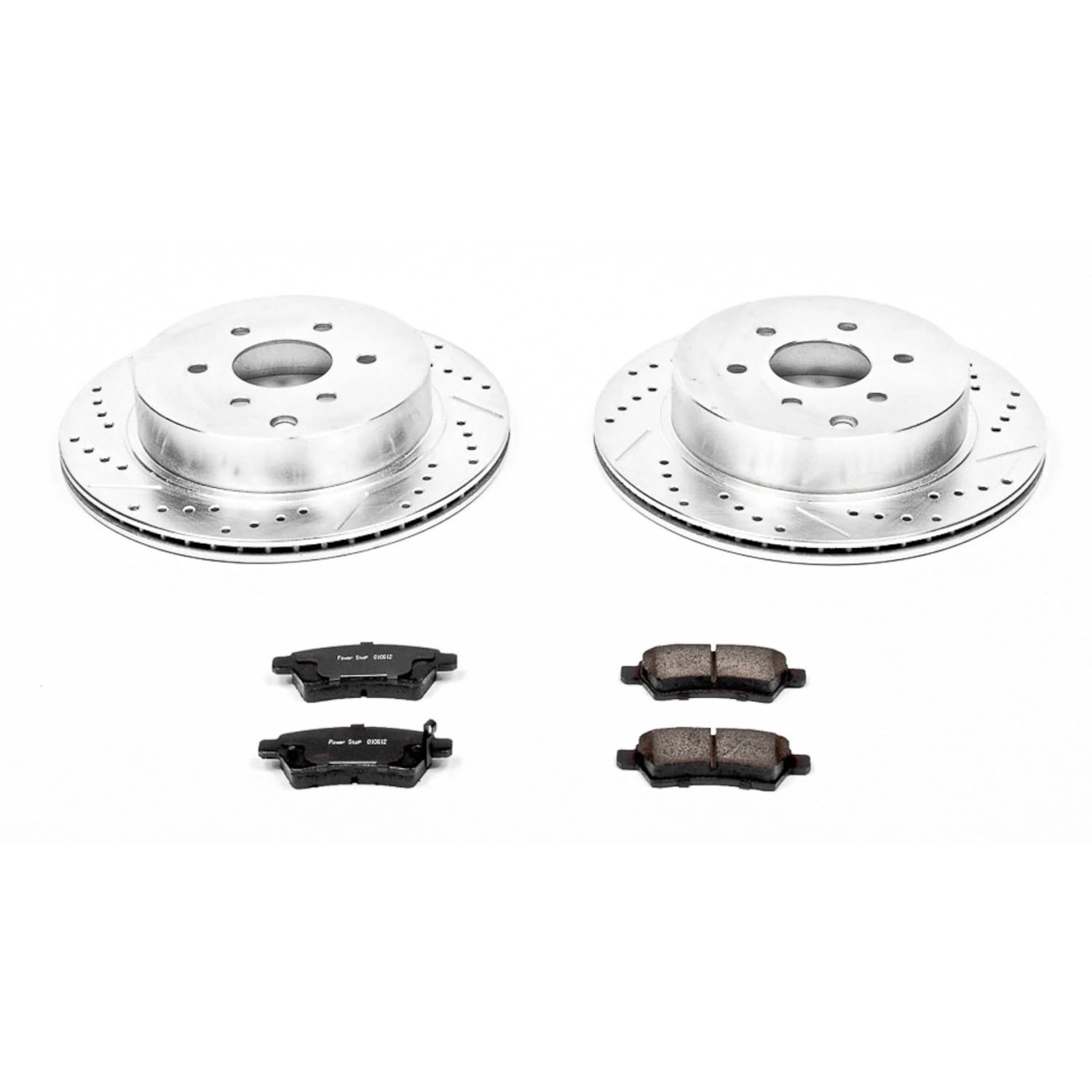 PowerStop Rear Z23 Evolution Sport Carbon-Fiber Ceramic Brake Pad and Drilled & Slotted Rotor Kit Fits: NISSAN Select Models K147