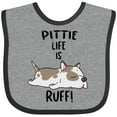 thumbnail image 3 of Inktastic Pittie Life is Ruff Spotted Pit Bull Boys or Girls Baby Bib, 3 of 4