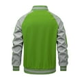 thumbnail image 4 of Waterproof Jackets For Men Sports Casual Baseball Collar Slim Fit Mens Autumn And Winter Jackets,Light Green,L, 4 of 4