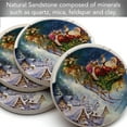 thumbnail image 4 of Thirstystone "Santa's Sleigh" 4-Pack Sandstone Coasters, 4 of 6