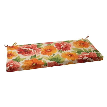Pillow Perfect Orange Outdoor Primro Bench Cushion