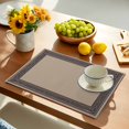 thumbnail image 5 of Placemats Set of 6, Brown Key Design Place Mats Geometric Back Print Pattern Tablemats Washable Placemat Table Decoration for Kitchen Table Dinner Party Home Decor Indoor Outdoor 13x19 Inch, 5 of 9