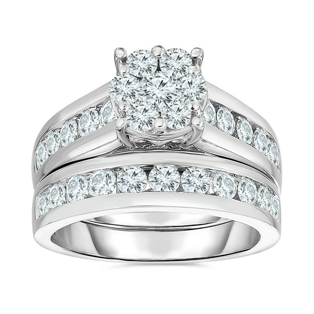 1.95 CT. T.W. Round Cut Diamond Engagement Set in 14K Gold