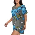 thumbnail image 2 of Vsdgher Jungle Animals Print Men's Short Sleeve Stretch Polo Shirt, Moisture-Wicking Performance Polo Shirt, 2 of 9