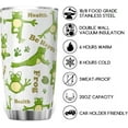 thumbnail image 3 of 20 Oz Stainless Steel Tumbler with Lid Funny Frogs Doing Yoga Vacuum Insulated Travel Coffee Cups Cartoon Frog Meditation Double Walled Gift Tumbler Mugs, 3 of 6