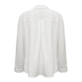 thumbnail image 2 of Blusa George para Mujer Camisera Manga Larga, Bolsa en Pecho Blanco Talla M, 2 of 4