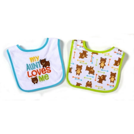 Great Aunt Bib - Neutral Aunt Bibs, Pack of 2