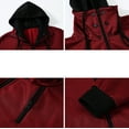 thumbnail image 6 of Neiku Mens Zipper Hoodie Casual Hooded Sweatshirt Fleece Jacket Burgundy-2XL, 6 of 6