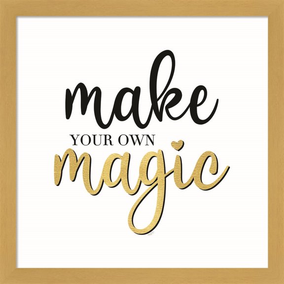 Great Art Now Sentiment Art II-Make Magic by Tara Reed, Framed Wall Art, 13.25W x 13.25H