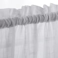 thumbnail image 2 of 1 Piece Linen Textured Semi Sheer Light Reducing Window Curtain Valance (52" W x 18" L, White), 2 of 4