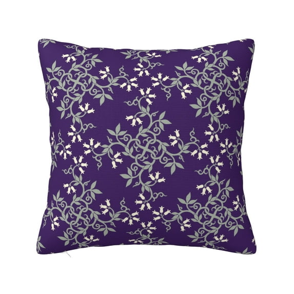 ZICANCN Damask Style Blue Flower Decorative Throw Pillow Covers, Bed Couch Sofa Decorative Knit Pillow Covers for Living Room Farmhouse 22"x22"