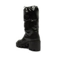 thumbnail image 3 of Schutz Joseane Up Black Rounded Toe Chunky Lug Sole Low Calf Block Heel Boots (Black, 6.5), 3 of 4