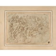 thumbnail image 2 of Guglielmo della Porta 24x20 Black Ornate Framed Double Matted Museum Art Print Titled: The Banquet of the Gods (1534-77), 2 of 5