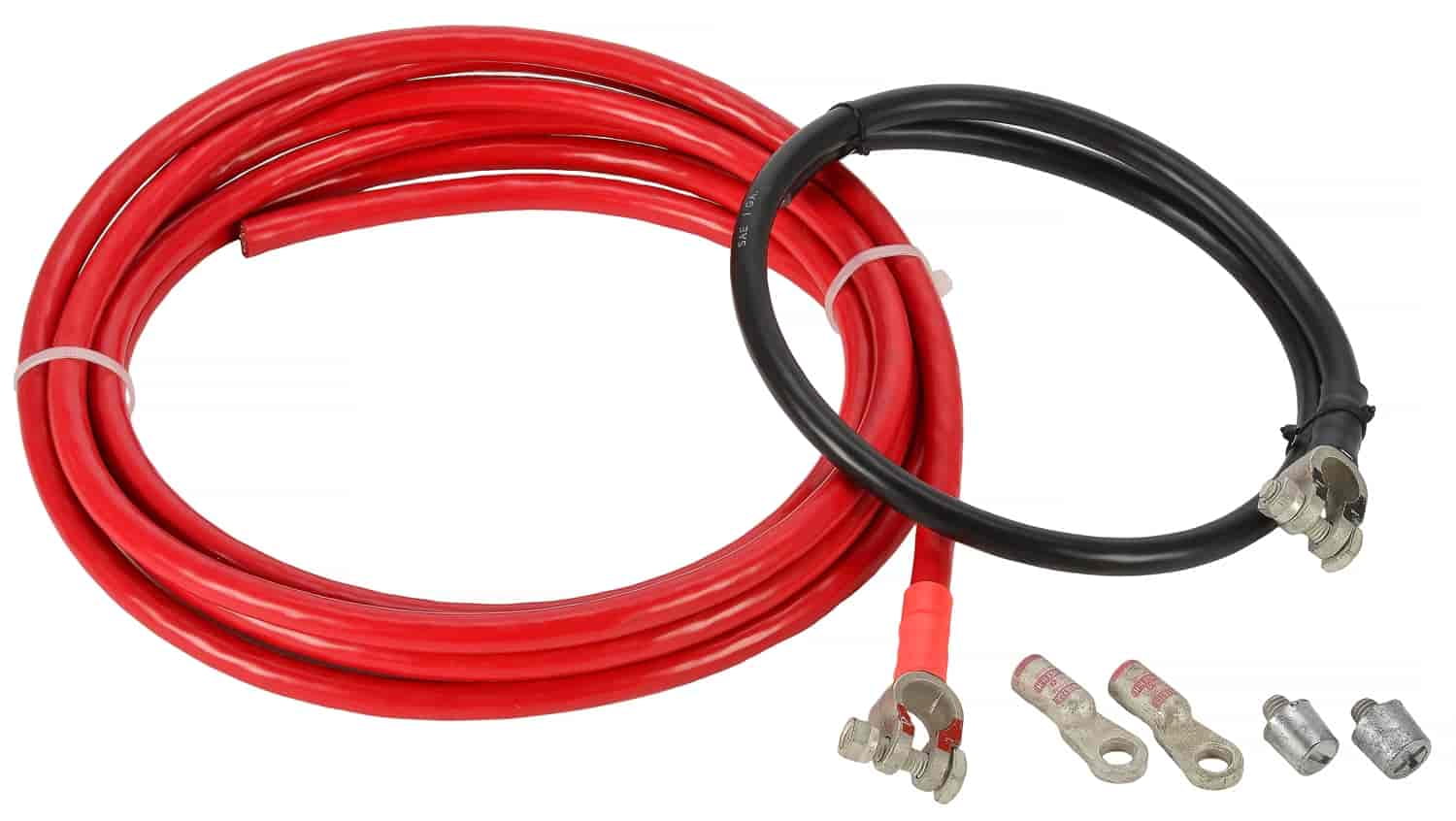 JEGS 10290 Remote Battery Cable Kit Positive 1 Gauge x 20 ft. Long