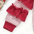 thumbnail image 6 of newwalpole Toddler Baby Christmas Outfit Boy Girl Santa Outfit Long Sleeve Stripes Sweatshirt Pants Set Fall Winter Clothes Red for Size 1-2 Years, 6 of 7