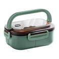 thumbnail image 1 of asddcavvf Bento à Double Couche Isolé avec Compartiments Vaisselle Durable pour Micro-Ondes Grand Tapis de Table Rond Assiette Chargeur Ensemble de Table à Manger Ronde pour 4, 1 of 4