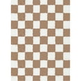 thumbnail image 3 of BERTHMEER 4'x6' Area Rugs for Bedroom Living Room Dinning Room Carpets Fluffy Rugs Plush Pile Soft Geometric Modern Shag Rugs,Brown White, 3 of 5