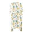 thumbnail image 5 of Xoenoiee Tropical Pineapple Lemon Star Pattern Women's Swimsuit Cover Up Half Sleeve Kimono Cardigan 2026 Summer Fashion Top Casual Dressy Loose Lightweight Cardigans, 5 of 7