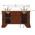 thumbnail image 3 of Silkroad Exclusive  Fontana 60-inch Double Sink Bathroom Vanity Cream Marfil Marble Top, 3 of 6