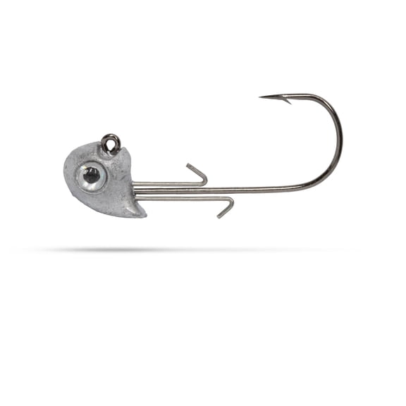 Duckett Fishing Sway Head Jig, Innovative Design for Enhanced Swaying Action and Effective Soft Plastic Rigging, Unpainted, 3/16oz