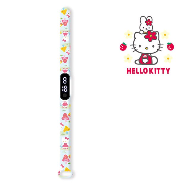Reloj Digital Hello Kitty Anime Sanrio Melody estudiante pulsera LED electrónica de silicona juguetes rompecabezas para niños regalos de cumpleaños