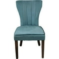 thumbnail image 4 of Cleo 21" Modern Fabric/Wood Side Chairs in Teal Blue - Set of 2, 4 of 4