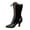Black, variant on Mid Calf Victorian Boots for Women Lace up Wide Calf Vintage Boots Witch Boots