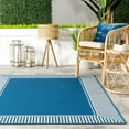 thumbnail image 6 of nuLOOM Asha Simple Border Indoor/Outdoor Area Rug, 8' x 10', Teal, 6 of 9