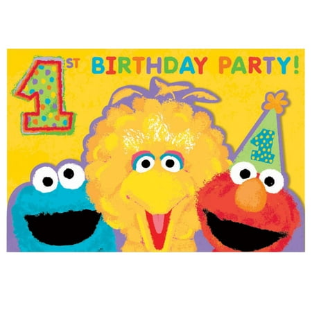 Sesame Street 1st - Invitations (Best First Birthday Invitations)