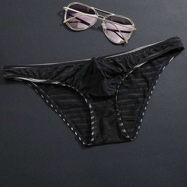 Calzoncillos transparentes de seda de hielo para hombre, ropa interior fina de cintura baja de malla, sexy, transpirable, de verano, pantalones de moda para jóvenes