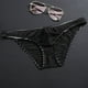 thumbnail image 3 of Calzoncillos transparentes de seda de hielo para hombre, ropa interior fina de cintura baja de malla, sexy, transpirable, de verano, pantalones de moda para jóvenes, 3 of 6