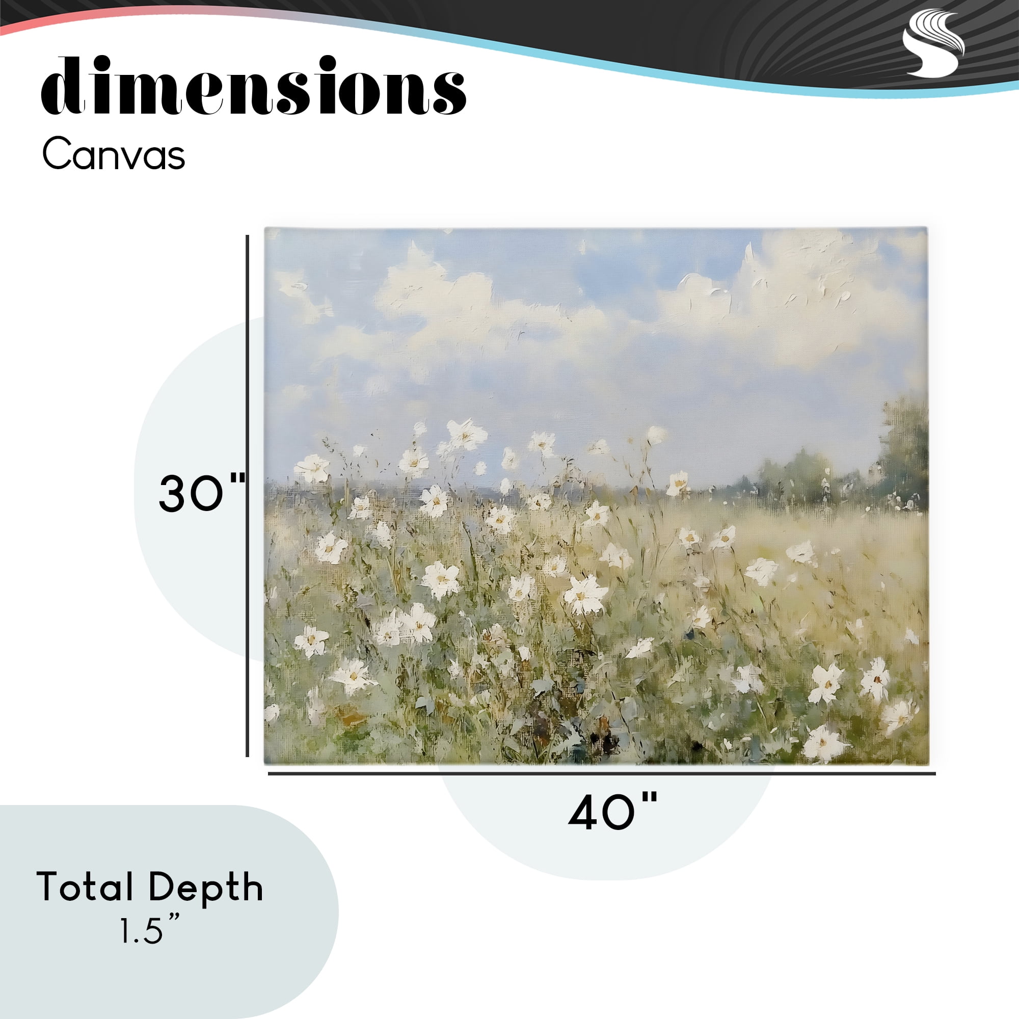 Stupell Industries Neutral Wildflower Field in Bloom Canvas Wall Art, design by LSR Design Studio