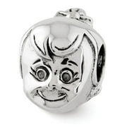 Reflection Beads QRS2983 Sterling Silver Little Girls Head Bead