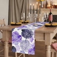 thumbnail image 2 of Table Runners 72 Inches Long Dress Scarves, Purple Ombre Spring Floral Farmhouse Kitchen/Dining Table Runner, Coffee Tablerunners, Summer Botanical Flowers 13x72 Inch, 2 of 9