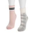 thumbnail image 4 of MUK LUKS Women's Shortie Lounge Crew Sock, 2-Pack, OSFM, 4 of 5
