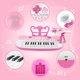 thumbnail image 3 of Piano teclado infantil Barhee de 31 teclas con micrófono y banquito, rosa, 3 of 7