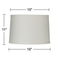 thumbnail image 5 of Springcrest Off-White Linen Medium Drum Lamp Shade 15" Top x 16" Bottom x 11" High (Spider) Replacement Harp and Finial, 5 of 6