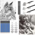 thumbnail image 2 of Juego de lápices de boceto de 42 piezas, incluye lápices de grafito y más, 2 of 3