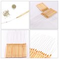 thumbnail image 4 of Hair Braiding Tool 10 Pcs Wooden Handle Wig Crochet Metallic Line Threader Hook for Extension, 4 of 6