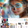 thumbnail image 2 of WSZZL Washable Face Paint Kits for Beginners, Complete with Brushes, Stencils, Sponges, and Glitter Stickers, Perfect for Parties and Events, Ideal for Creative Expression and Family Fun, 2 of 7